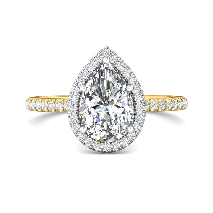 14K Gold Yellow/White Micropave Halo Engagement Ring from the Micropave Halo collection - DERMH59XXSR_14KYW_PsH_9X6_Prm_H-I_SI1
