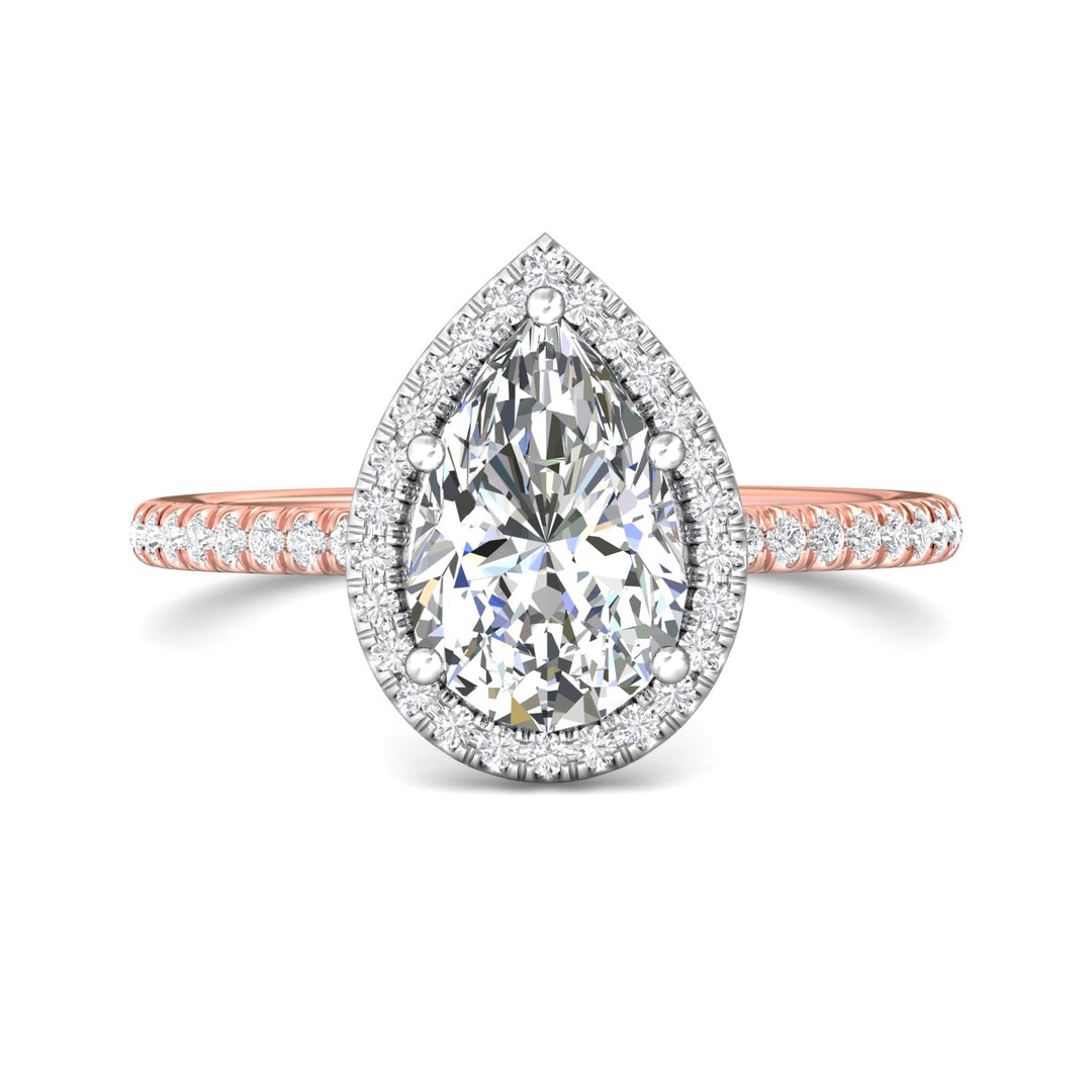 18K Gold White/Pink Micropave Halo Engagement Ring from the Micropave Halo collection - DERMH59XXSR_18KWP_PsH_9X6_Prm_H-I_SI1