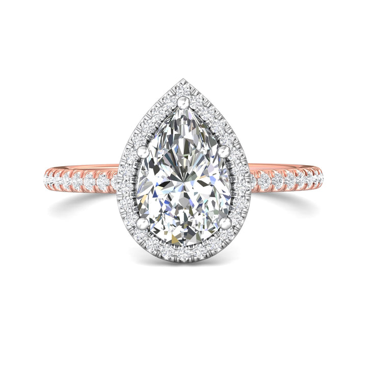 18K Gold White/Pink Micropave Halo Engagement Ring from the Micropave Halo collection - DERMH59XXSR_18KWP_PsH_9X6_Prm_H-I_SI1