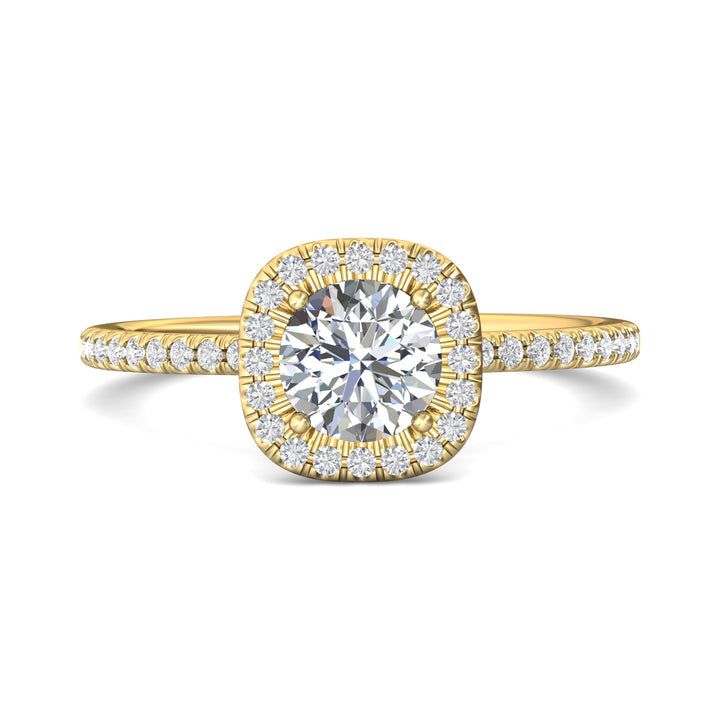 18K Gold Yellow Micropave Halo Engagement Ring from the Micropave Halo collection - DERMH59XXSR_18KY_CuHRd_6.0_Prm_H-I_SI1