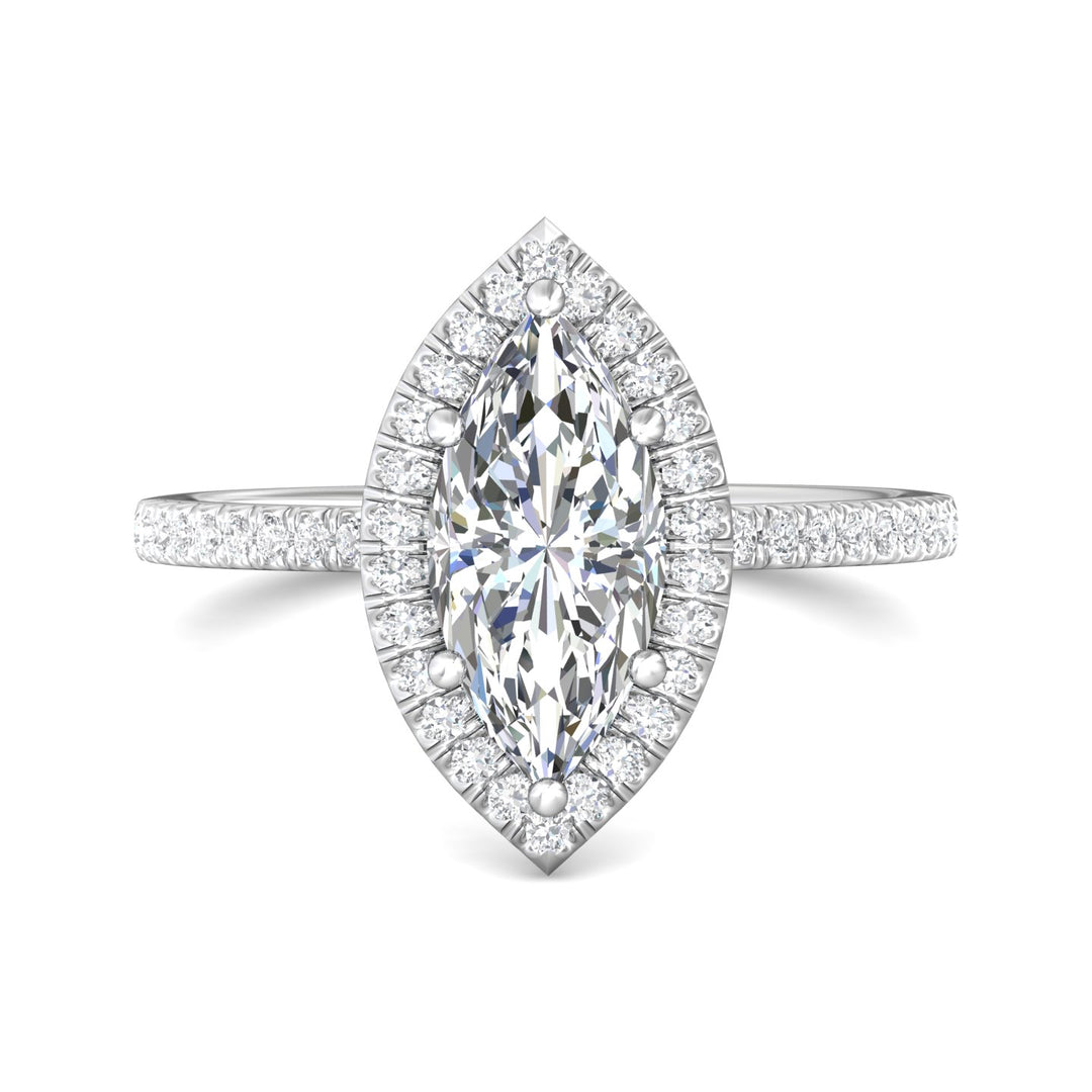 Platinum White Micropave Halo Engagement Ring from the Micropave Halo collection - DERMH59XXSR_PlatW_MqH_12X6_Prm_H-I_SI1