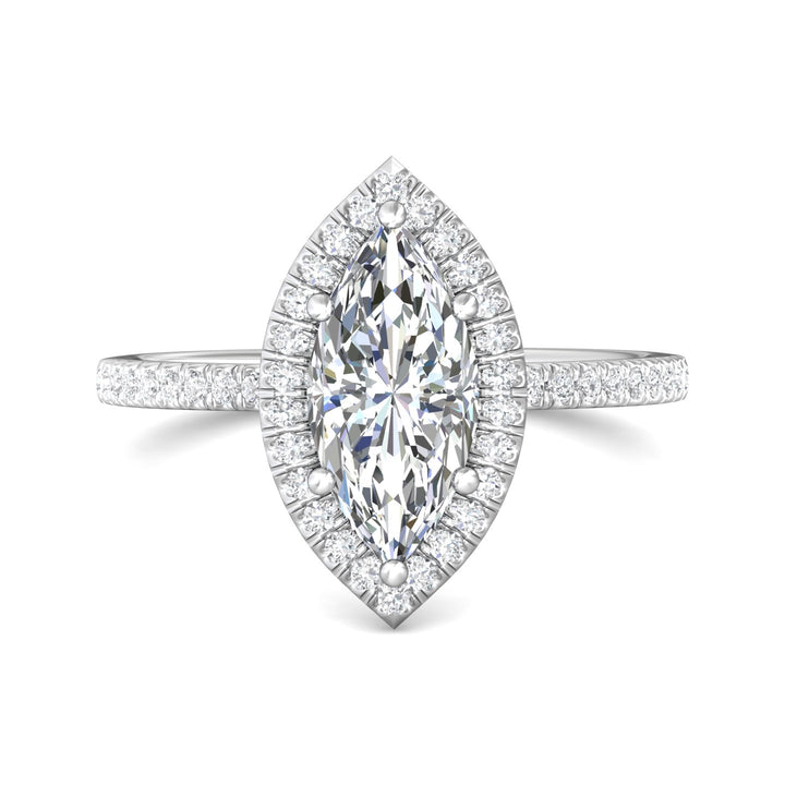 Platinum White Micropave Halo Engagement Ring from the Micropave Halo collection - DERMH59XXSR_PlatW_MqH_12X6_Prm_H-I_SI1