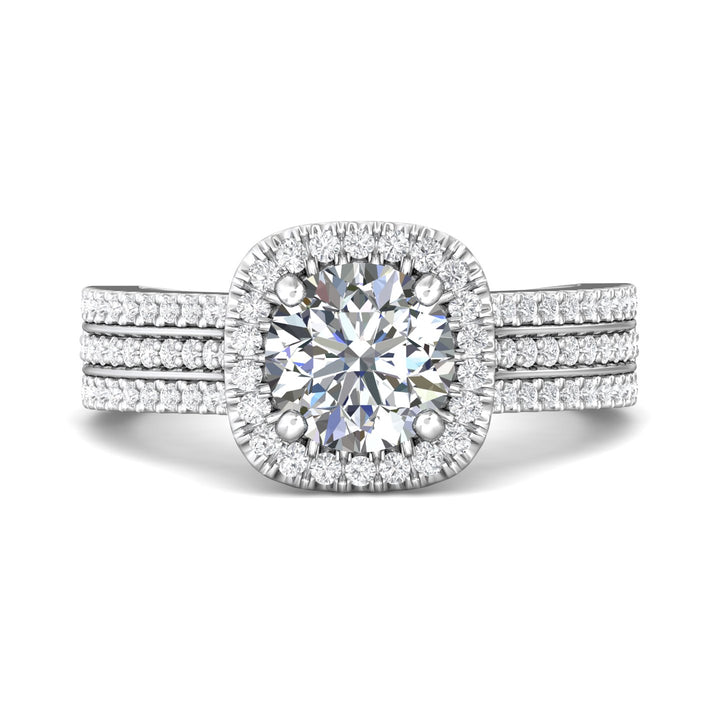 Micropave Halo Engagement Ring from the Micropave Halo collection