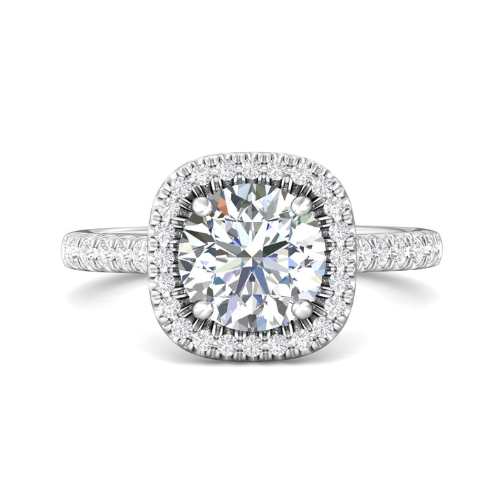 Micropave Halo Engagement Ring from the Micropave Halo collection