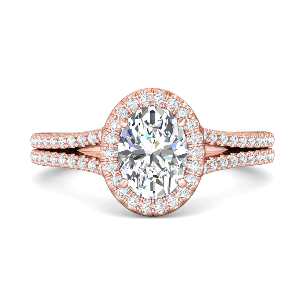 14K Gold Pink Split Shank Engagement Ring from the Split Shank collection - DERMH74_14KP_OvH_8X6_Prm_H-I_SI1