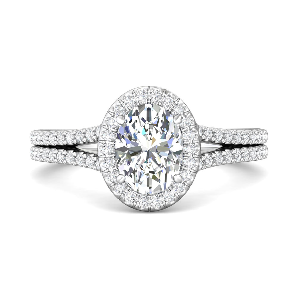 14K Gold White Split Shank Engagement Ring from the Split Shank collection - DERMH74_14KW_OvH_8X6_Prm_H-I_SI1