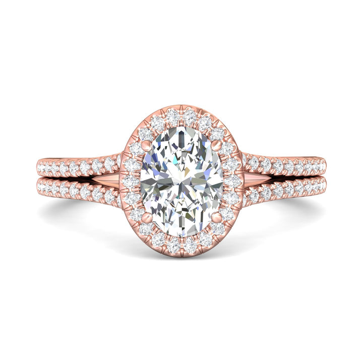 18K Gold Pink Split Shank Engagement Ring from the Split Shank collection - DERMH74_18KP_OvH_8X6_Prm_H-I_SI1