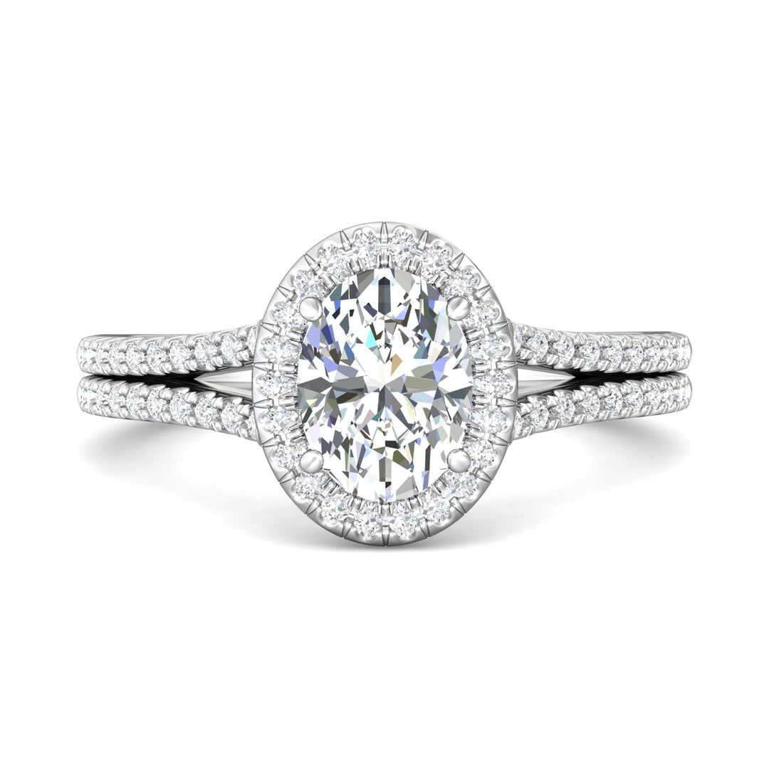 18K Gold White Split Shank Engagement Ring from the Split Shank collection - DERMH74_18KW_OvH_8X6_Prm_H-I_SI1