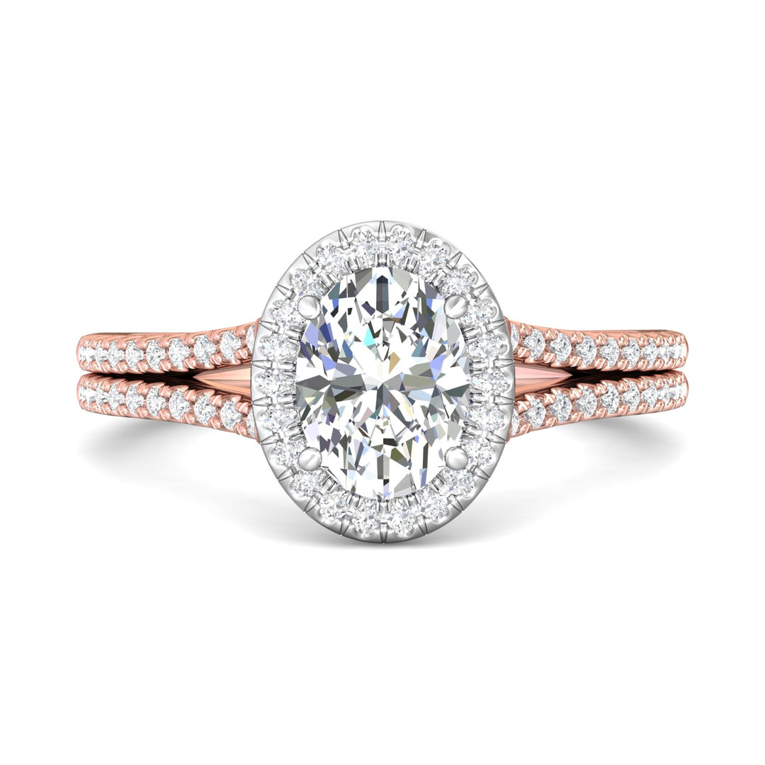18K Gold White/Pink Split Shank Engagement Ring from the Split Shank collection - DERMH74_18KWP_OvH_8X6_Prm_H-I_SI1