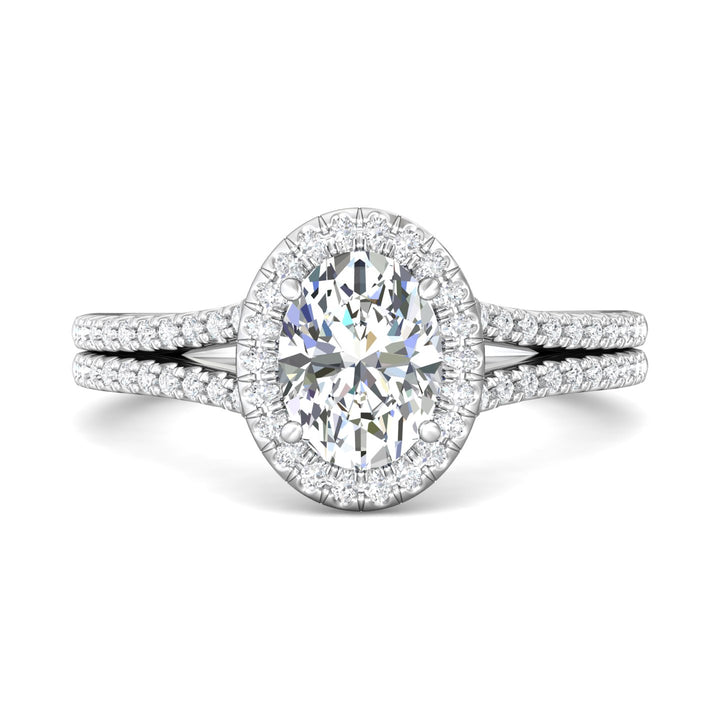 Platinum White Split Shank Engagement Ring from the Split Shank collection - DERMH74_PlatW_OvH_8X6_Prm_H-I_SI1