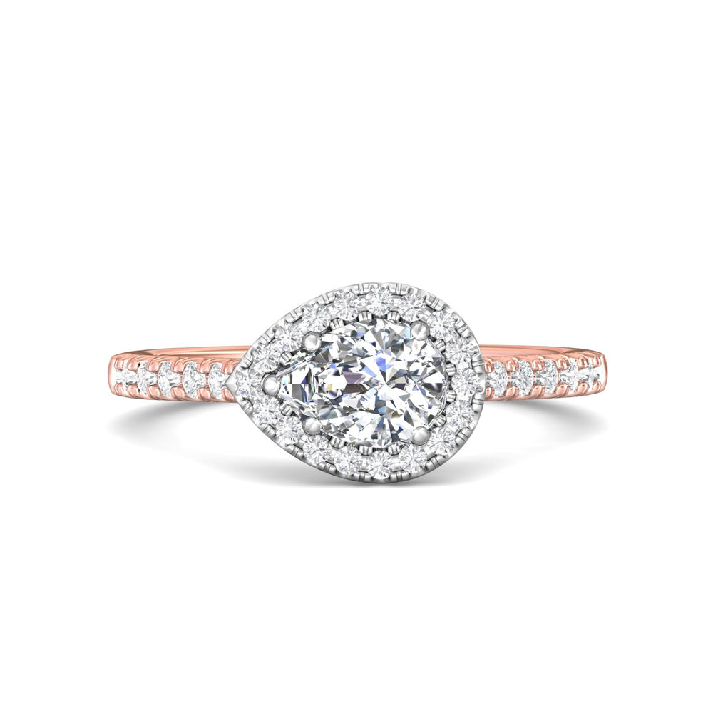 14K Gold Pink/White Micropave Halo Engagement Ring from the Micropave Halo collection - DERMH76_14KPW_PsH_7X5_Prm_H-I_SI1