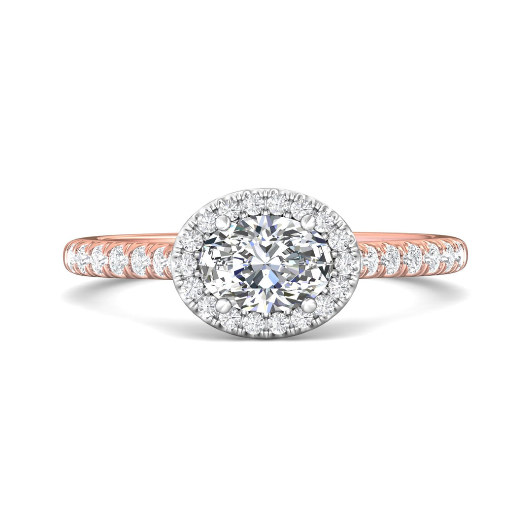 18K Gold White/Pink Micropave Halo Engagement Ring from the Micropave Halo collection - DERMH76R_18KWP_OvH_7X5_Prm_H-I_SI1