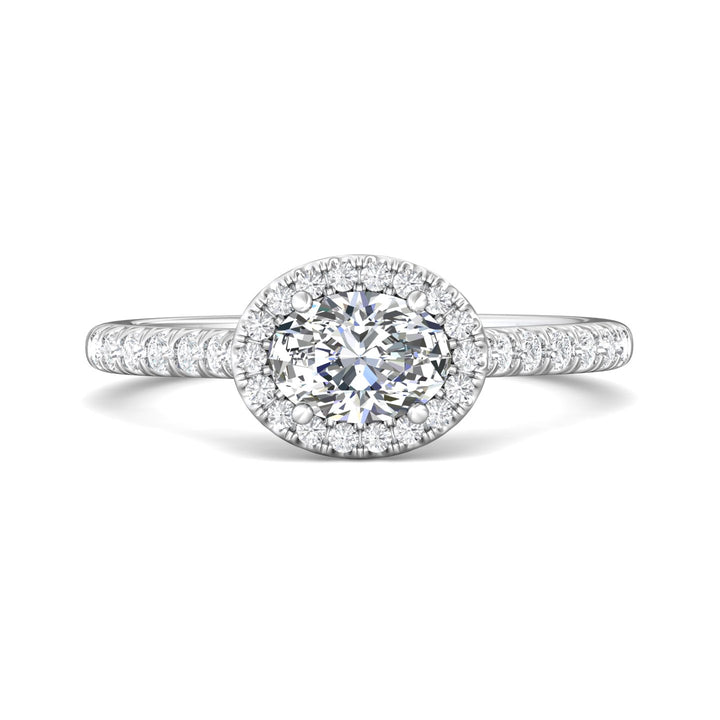 Platinum White Micropave Halo Engagement Ring from the Micropave Halo collection - DERMH76R_PlatW_OvH_7X5_Prm_H-I_SI1