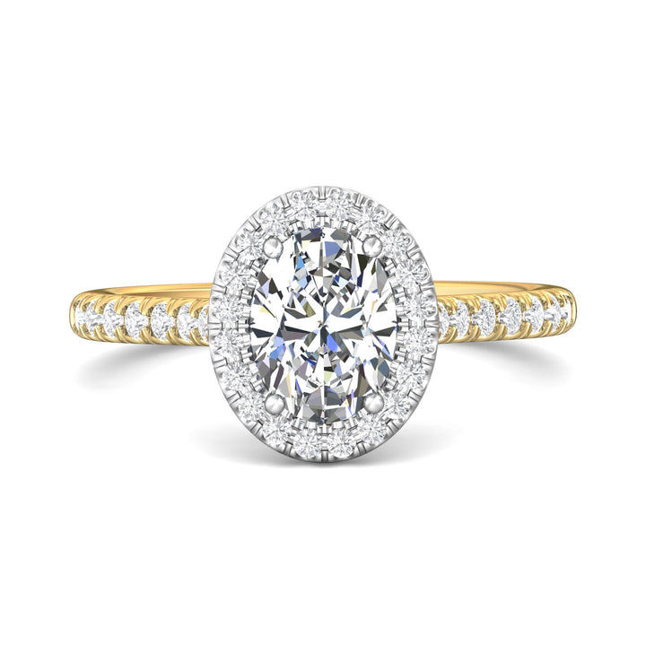 14K Gold Yellow/White Micropave Halo Engagement Ring from the Micropave Halo collection - DERMH7_14KYW_OvH_8X6_Prm_H-I_SI1