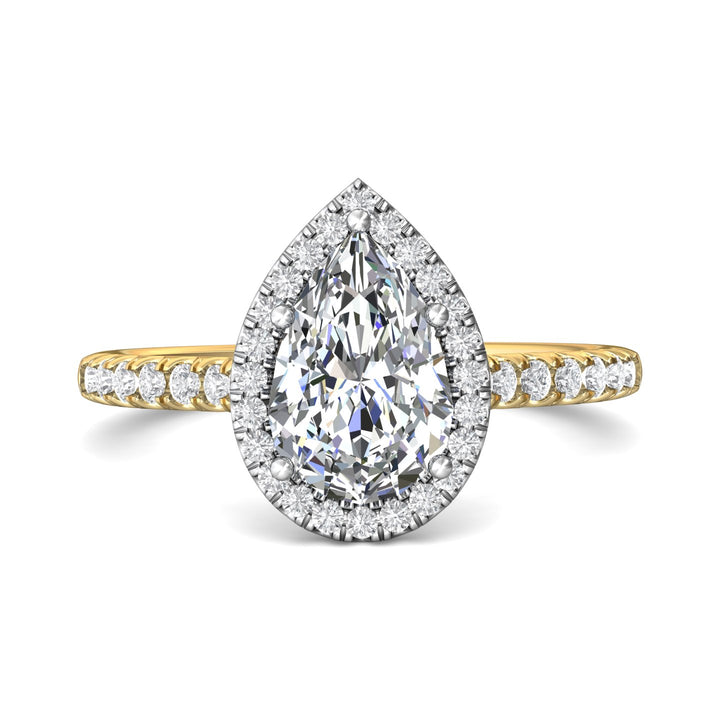 14K Gold Yellow/White Micropave Halo Engagement Ring from the Micropave Halo collection - DERMH7_14KYW_PsH_9X6_Prm_H-I_SI1