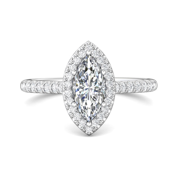 18K Gold White Micropave Halo Engagement Ring from the Micropave Halo collection - DERMH7_18KW_MqH_10.5X5_Prm_H-I_SI1