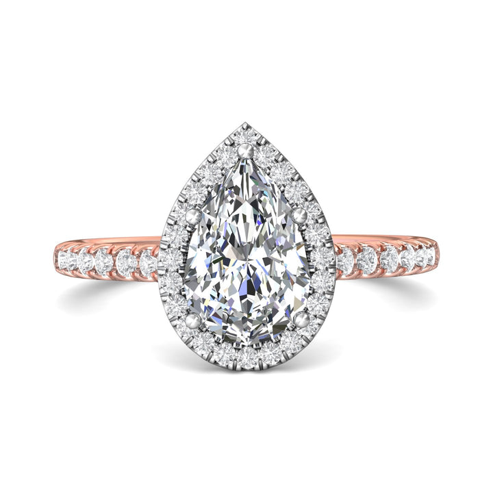 18K Gold White/Pink Micropave Halo Engagement Ring from the Micropave Halo collection - DERMH7_18KWP_PsH_9X6_Prm_H-I_SI1