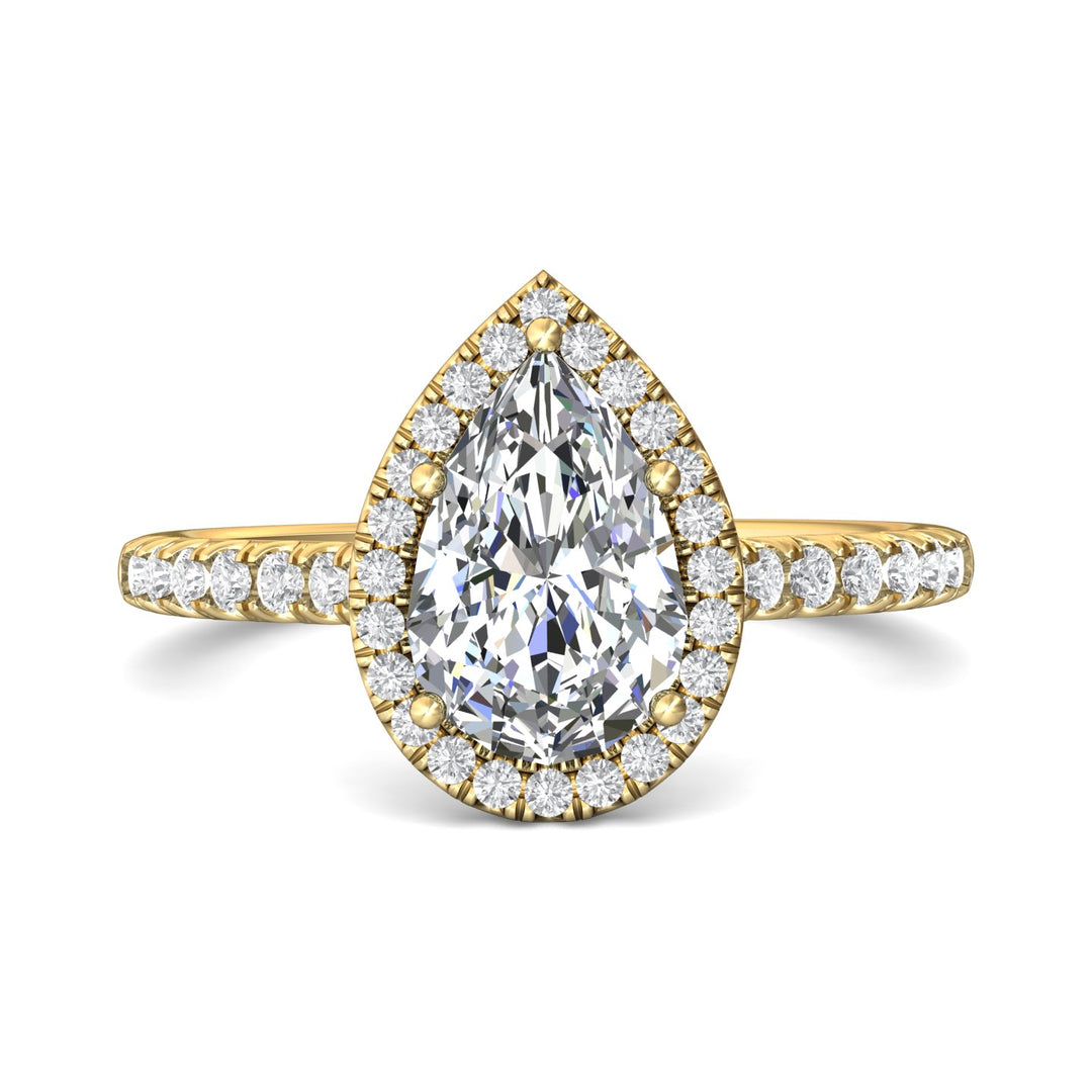 18K Gold Yellow Micropave Halo Engagement Ring from the Micropave Halo collection - DERMH7_18KY_PsH_9X6_Prm_H-I_SI1