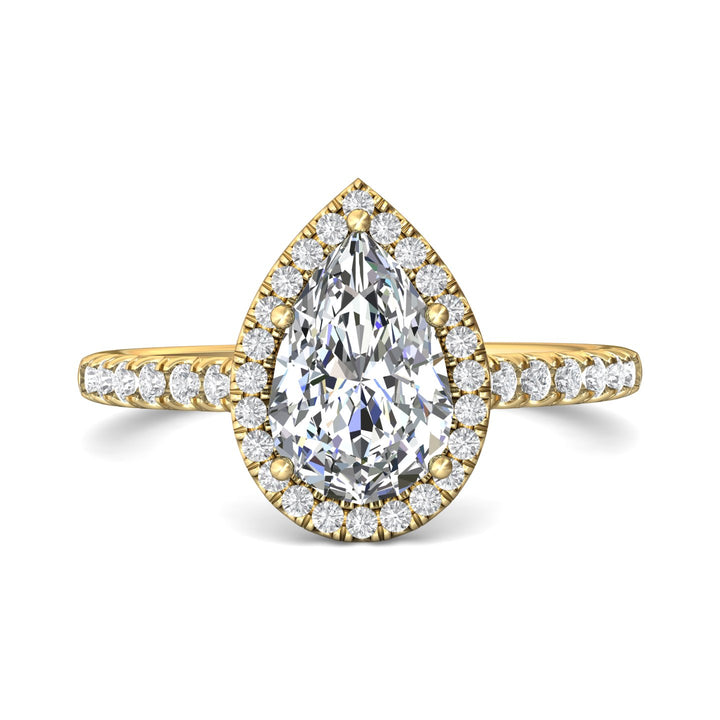 18K Gold Yellow Micropave Halo Engagement Ring from the Micropave Halo collection - DERMH7_18KY_PsH_9X6_Prm_H-I_SI1