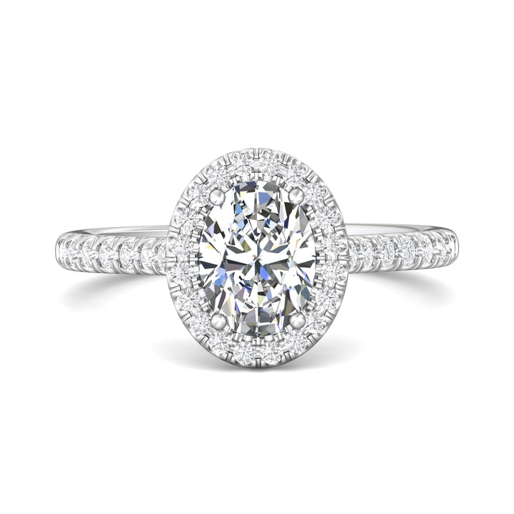 Platinum White Micropave Halo Engagement Ring from the Micropave Halo collection - DERMH7_PlatW_OvH_8X6_Prm_H-I_SI1