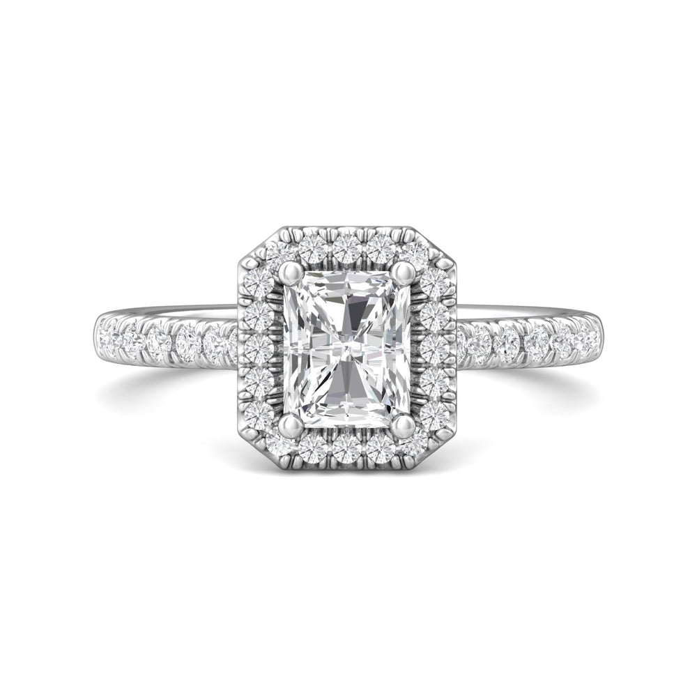 Platinum White Micropave Halo Engagement Ring from the Micropave Halo collection - DERMH7_PlatW_Rad_6X5_Prm_H-I_SI1