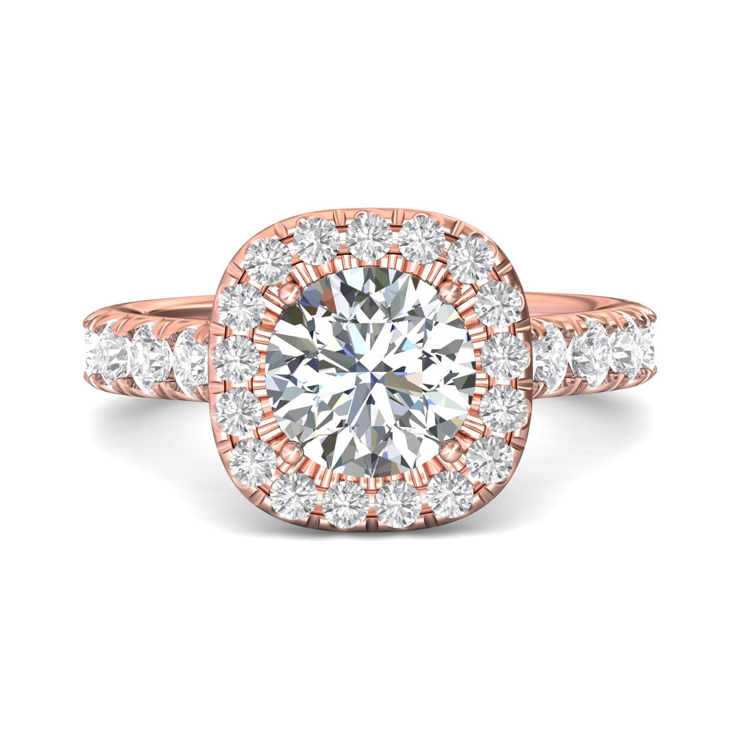 14K Gold Pink Encore Engagement Ring from the Encore collection - DERMH7M_14KP_CuHRd_8.0_Prm_H-I_SI1