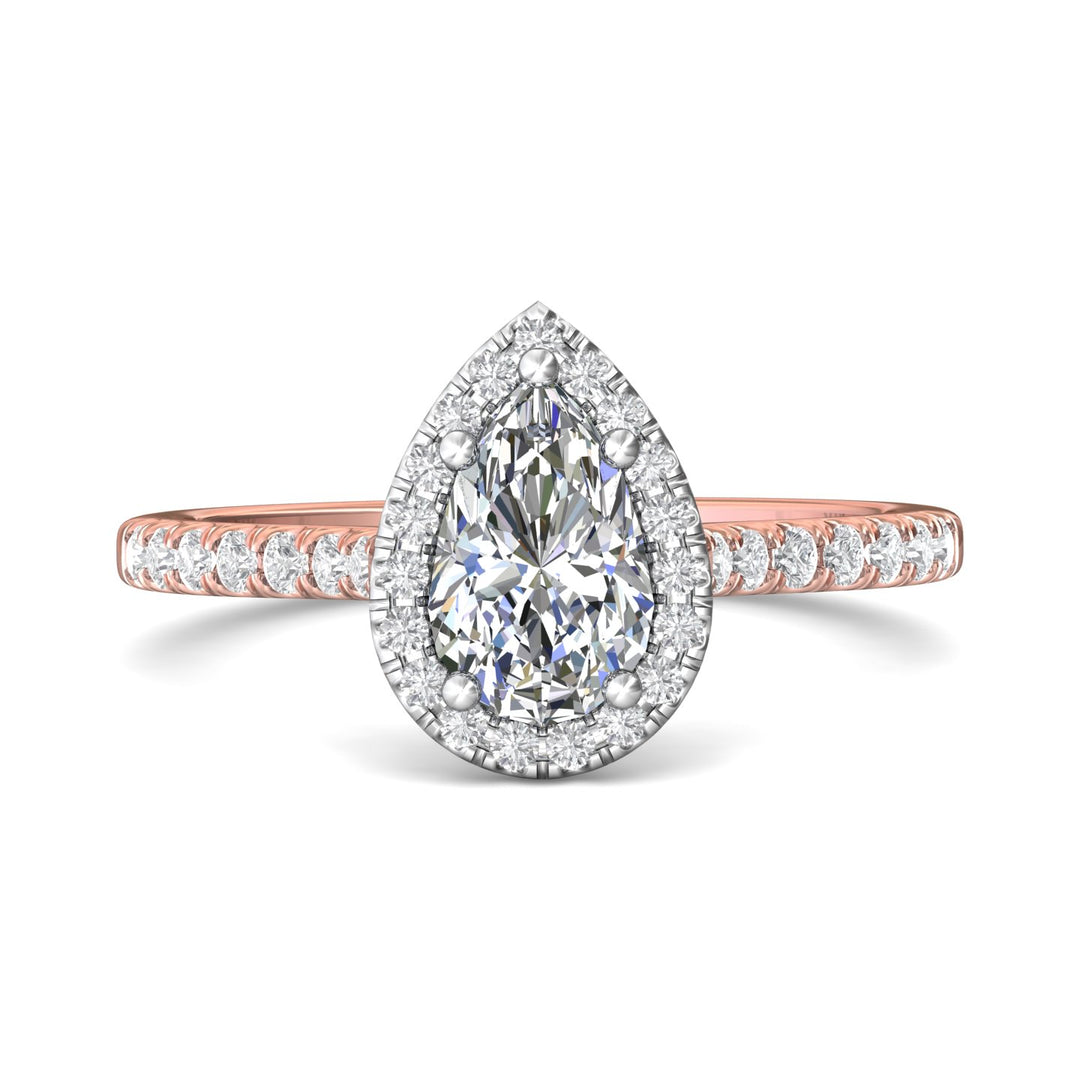 14K Gold Pink/White Micropave Halo Engagement Ring from the Micropave Halo collection - DERMH7R_14KPW_PsH_7.5X5.0_Std_H-I_SI2