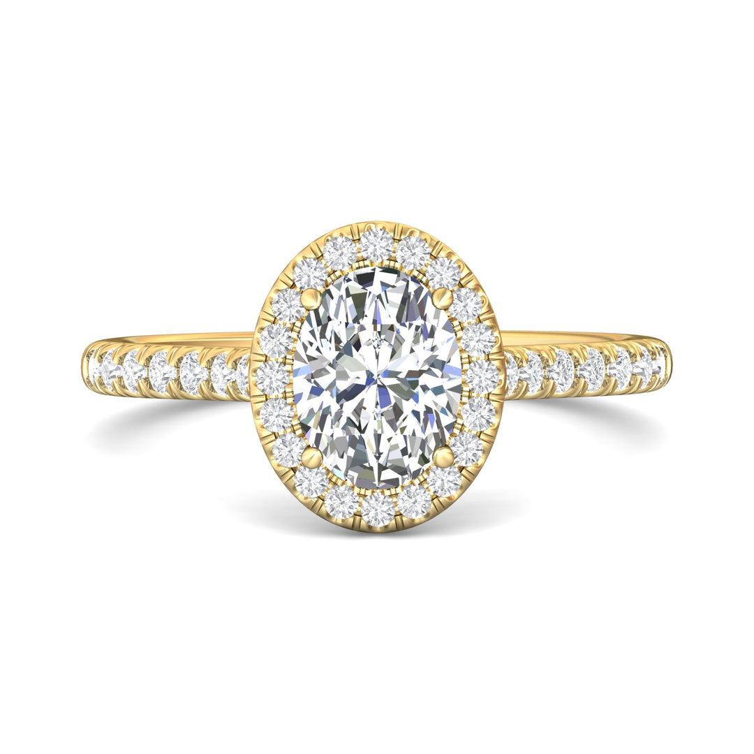 14K Gold Yellow Micropave Halo Engagement Ring from the Micropave Halo collection - DERMH7R_14KY_OvH_8X6_Std_H-I_SI2