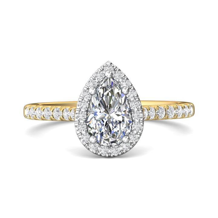 14K Gold Yellow/White Micropave Halo Engagement Ring from the Micropave Halo collection - DERMH7R_14KYW_PsH_7.5X5.0_Std_H-I_SI2