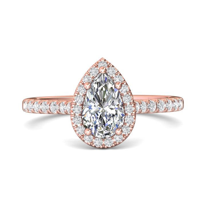 18K Gold Pink Micropave Halo Engagement Ring from the Micropave Halo collection - DERMH7R_18KP_PsH_7.5X5.0_Std_H-I_SI2