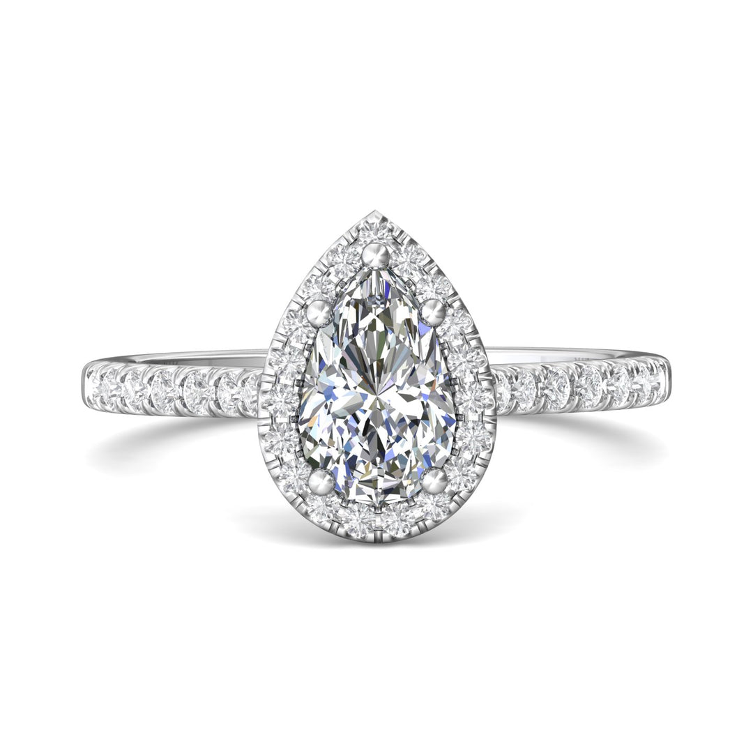 18K Gold White Micropave Halo Engagement Ring from the Micropave Halo collection - DERMH7R_18KW_PsH_7.5X5.0_Std_H-I_SI2