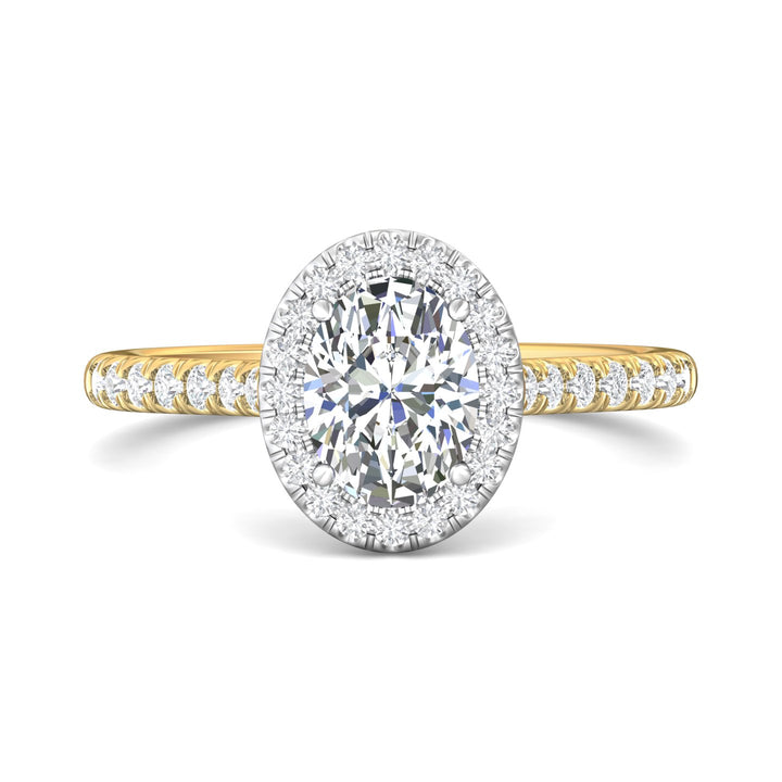 18K Gold White/Yellow Micropave Halo Engagement Ring from the Micropave Halo collection - DERMH7R_18KWY_OvH_8X6_Std_H-I_SI2
