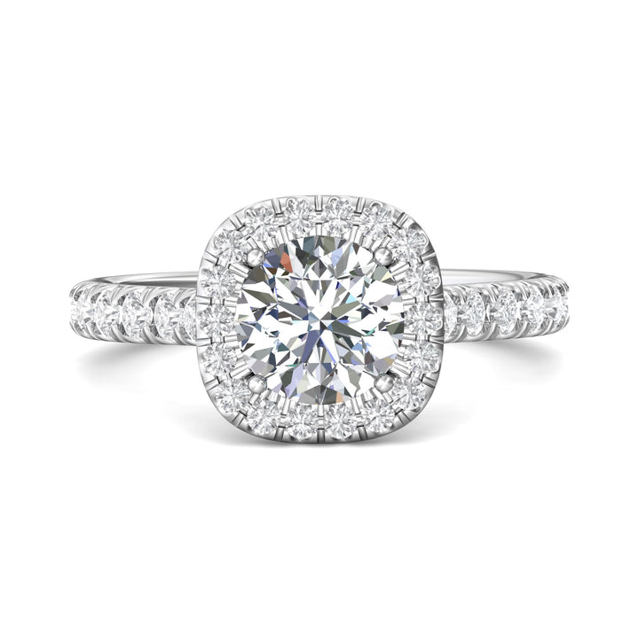 Micropave Halo Engagement Ring from the Micropave Halo collection