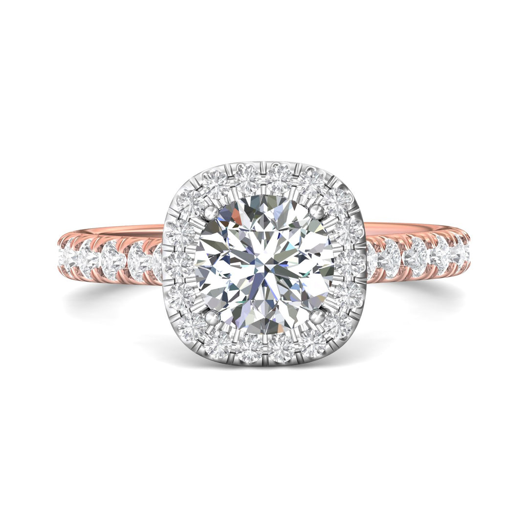 18K Gold White/Pink Micropave Halo Engagement Ring from the Micropave Halo collection - DERMH7S_18KWP_CuHRd_7.0_Prm_H-I_SI1