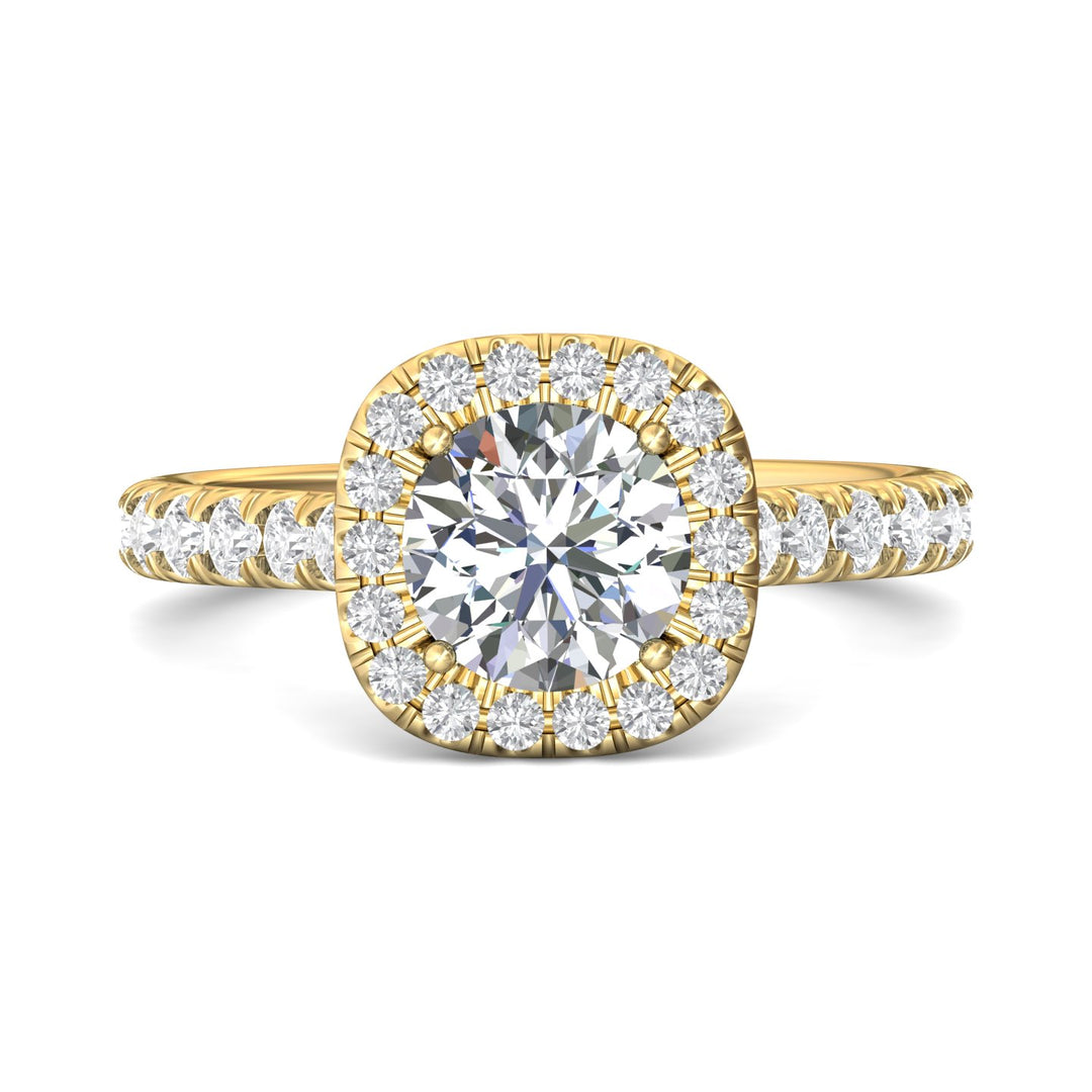 18K Gold Yellow Micropave Halo Engagement Ring from the Micropave Halo collection - DERMH7S_18KY_CuHRd_7.0_Prm_H-I_SI1