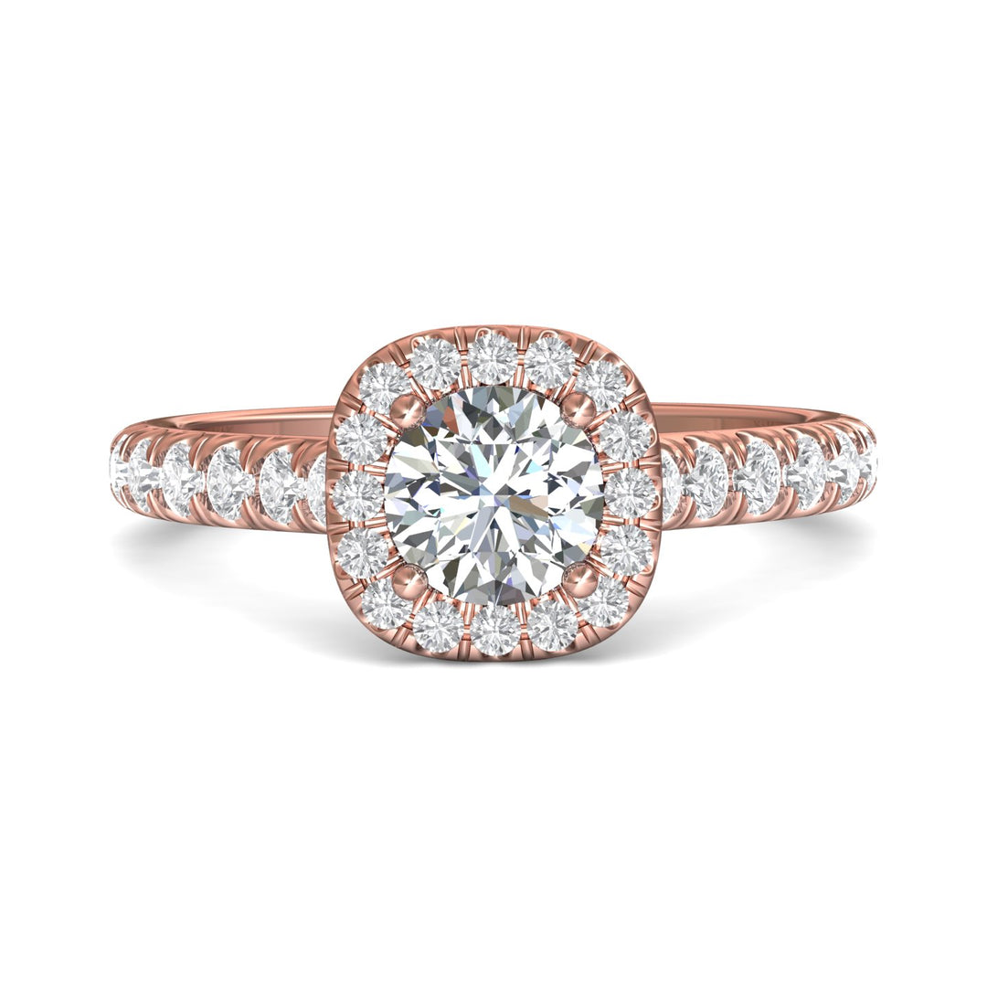 Micropave Halo Engagement Ring from the Micropave Halo collection