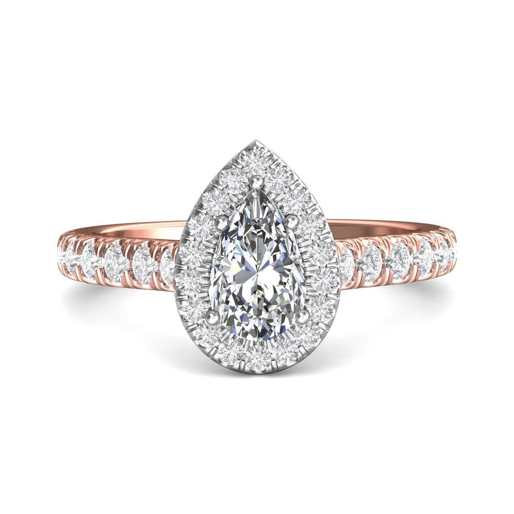 14K Gold Pink/White Micropave Halo Engagement Ring from the Micropave Halo collection - DERMH7SR_14KPW_PsH_8.25X5.2_Prm_H-I_SI1