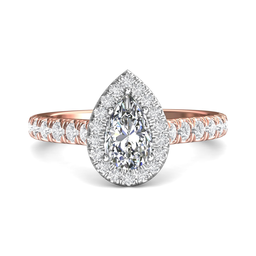 14K Gold Pink/White Micropave Halo Engagement Ring from the Micropave Halo collection - DERMH7SR_14KPW_PsH_8.25X5.2_Prm_H-I_SI1