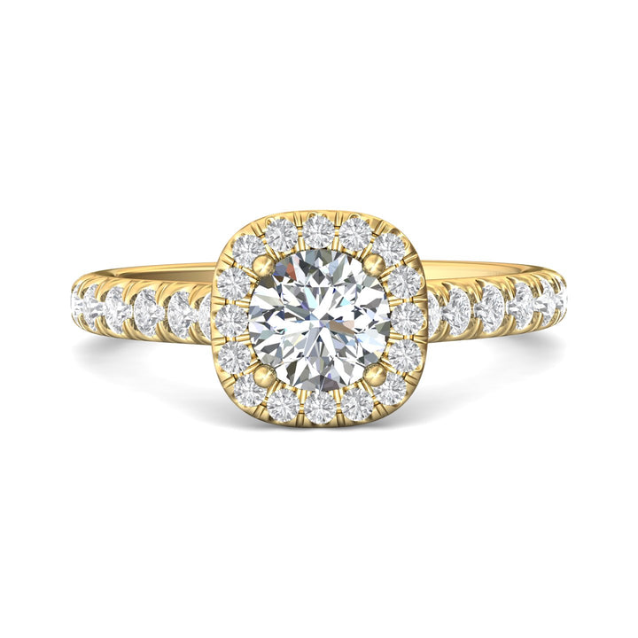 14K Gold Yellow Micropave Halo Engagement Ring from the Micropave Halo collection - DERMH7SR_14KY_RdH_6.0_Prm_H-I_SI1