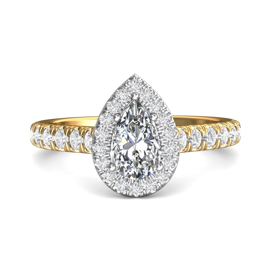 14K Gold Yellow/White Micropave Halo Engagement Ring from the Micropave Halo collection - DERMH7SR_14KYW_PsH_8.25X5.2_Prm_H-I_SI1