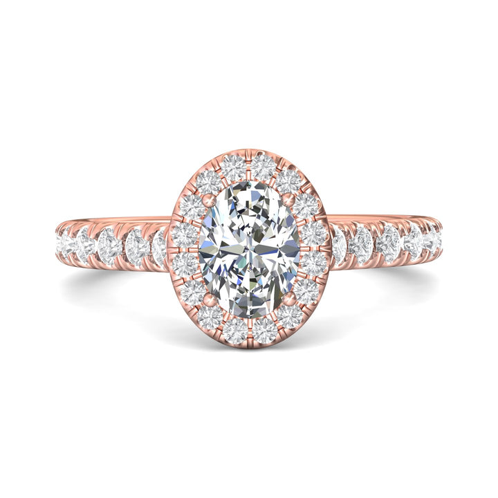 18K Gold Pink Micropave Halo Engagement Ring from the Micropave Halo collection - DERMH7SR_18KP_OvH_7.5x5.5_Prm_H-I_SI1