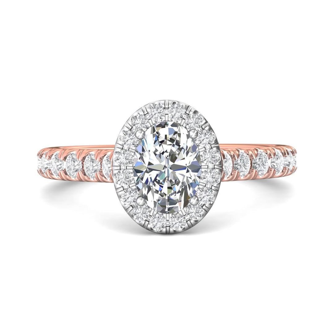 18K Gold White/Pink Micropave Halo Engagement Ring from the Micropave Halo collection - DERMH7SR_18KWP_OvH_7.5x5.5_Prm_H-I_SI1