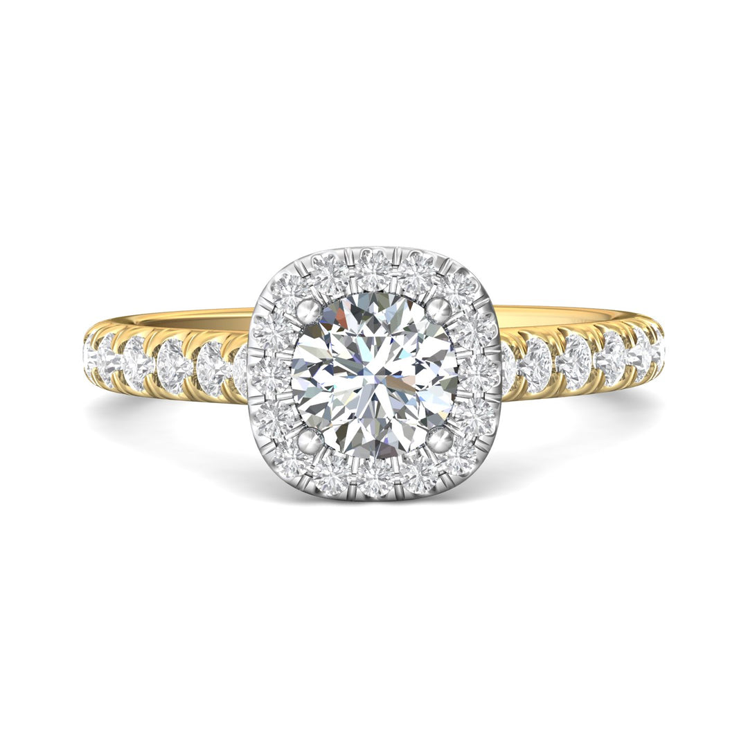 18K Gold White/Yellow Micropave Halo Engagement Ring from the Micropave Halo collection - DERMH7SR_18KWY_RdH_6.0_Prm_H-I_SI1