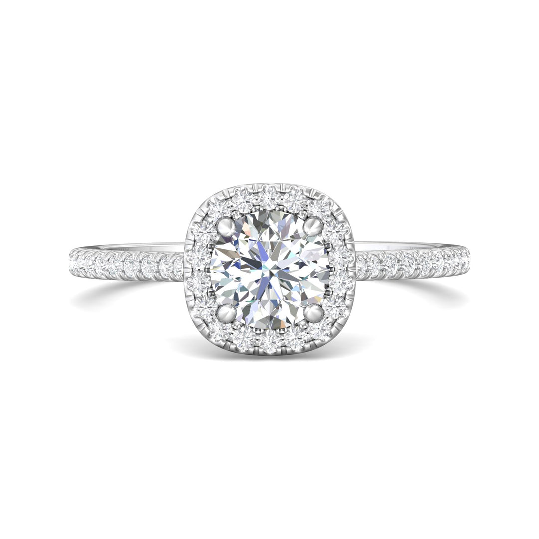 14K Gold White Micropave Halo Engagement Ring from the Micropave Halo collection - DERMH7XS_14KW_CuHRd_6.0_Prm_H-I_SI1