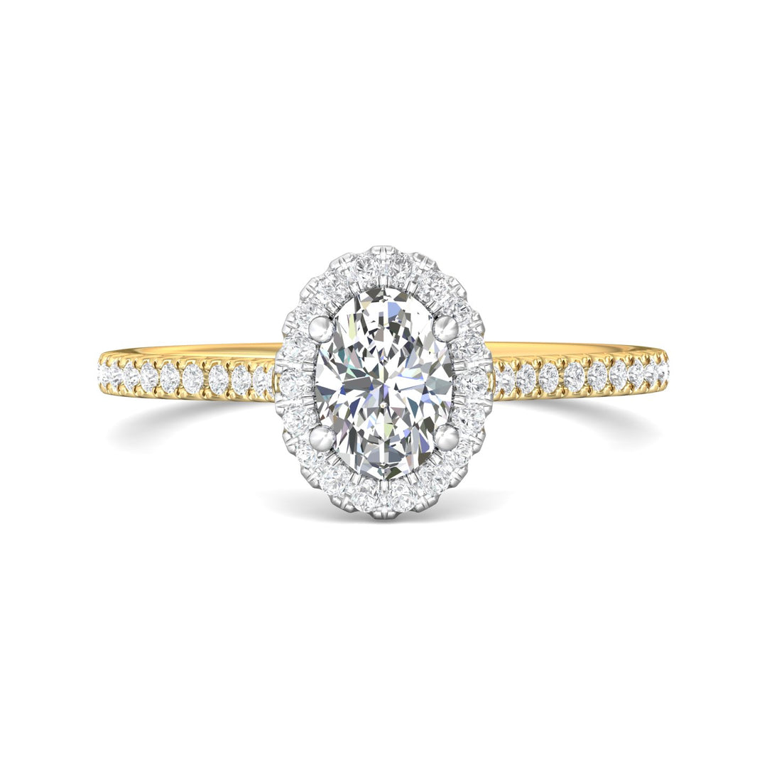 14K Gold Yellow/White Micropave Halo Engagement Ring from the Micropave Halo collection - DERMH7XS_14KYW_OvH_7X5_Prm_H-I_SI1