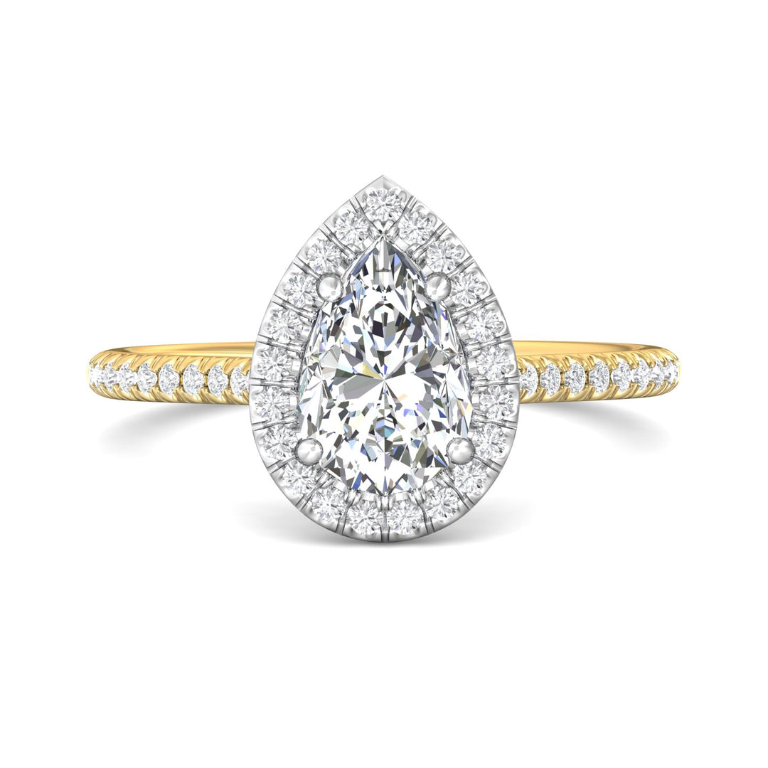 14K Gold Yellow/White Micropave Halo Engagement Ring from the Micropave Halo collection - DERMH7XS_14KYW_PsH_9x6_Prm_H-I_SI1