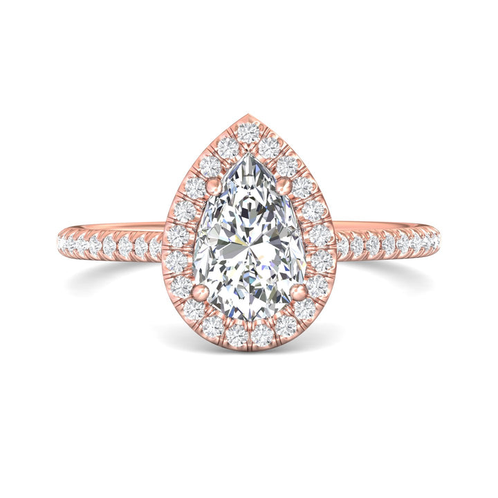 18K Gold Pink Micropave Halo Engagement Ring from the Micropave Halo collection - DERMH7XS_18KP_PsH_9x6_Prm_H-I_SI1