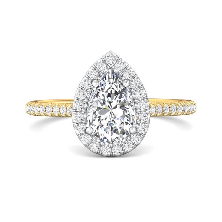 18K Gold White/Yellow Micropave Halo Engagement Ring from the Micropave Halo collection - DERMH7XS_18KWY_PsH_9x6_Prm_H-I_SI1