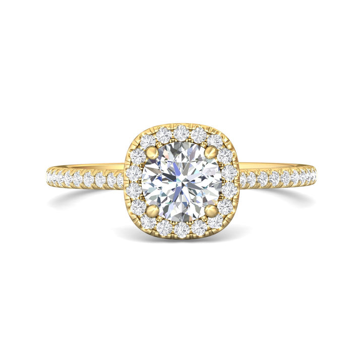 18K Gold Yellow Micropave Halo Engagement Ring from the Micropave Halo collection - DERMH7XS_18KY_CuHRd_6.0_Prm_H-I_SI1