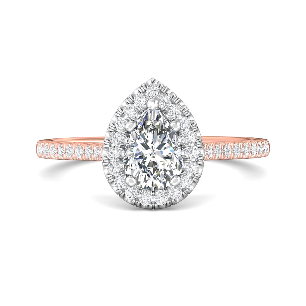 14K Gold Pink/White Micropave Halo Engagement Ring from the Micropave Halo collection - DERMH7XSR_14KPW_PsH_7X5_Prm_H-I_SI1